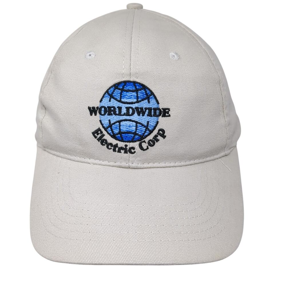 Worldwide Electric Corp Strapback Hat Solid Beige… - image 1